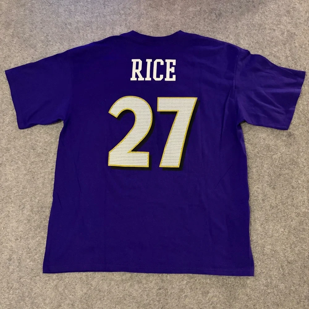 Adidas‎ Baltimore Ravens Ray Rice Jersey Football Sports Graphic Tee Mens Large